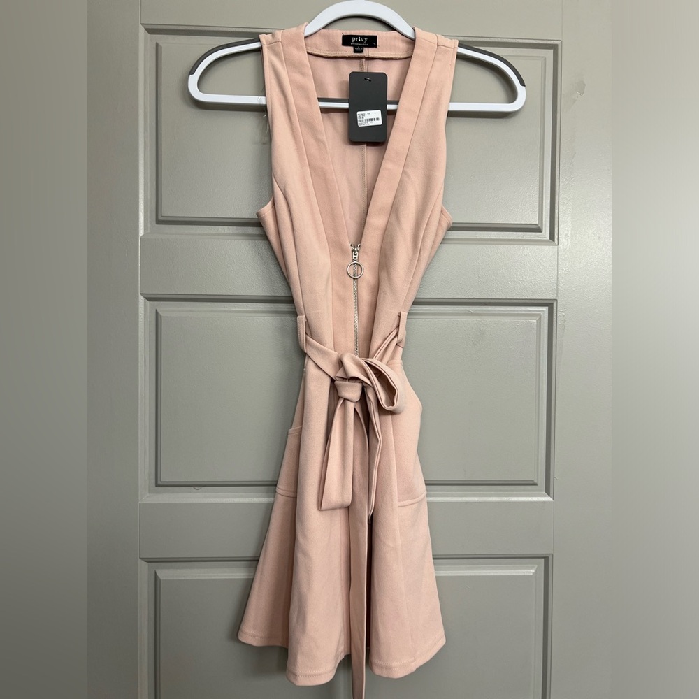 Privy Knit Dress Pink NWT large
